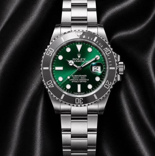 Luxury Emerald Green Stainless Steel Watch