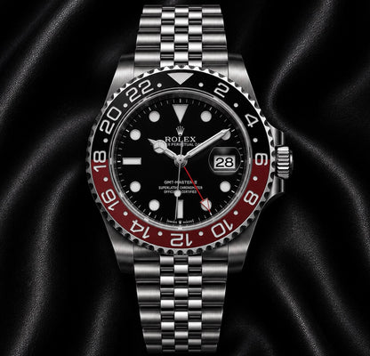 Luxury Rolex Silver GMT Men's Watch