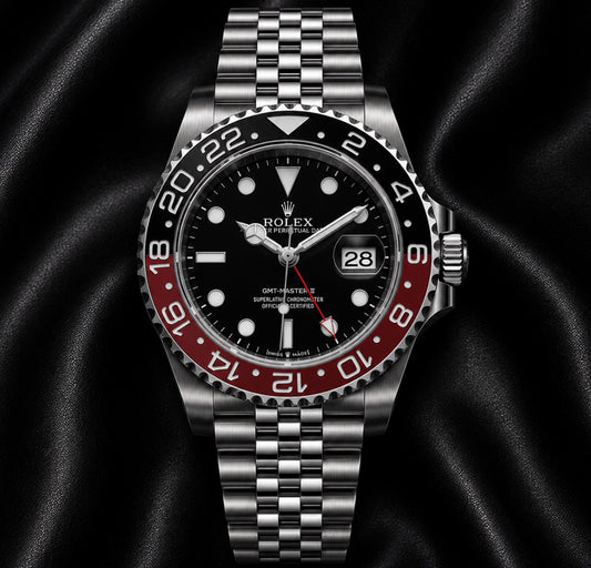Luxury Rolex Silver GMT Men's Watch