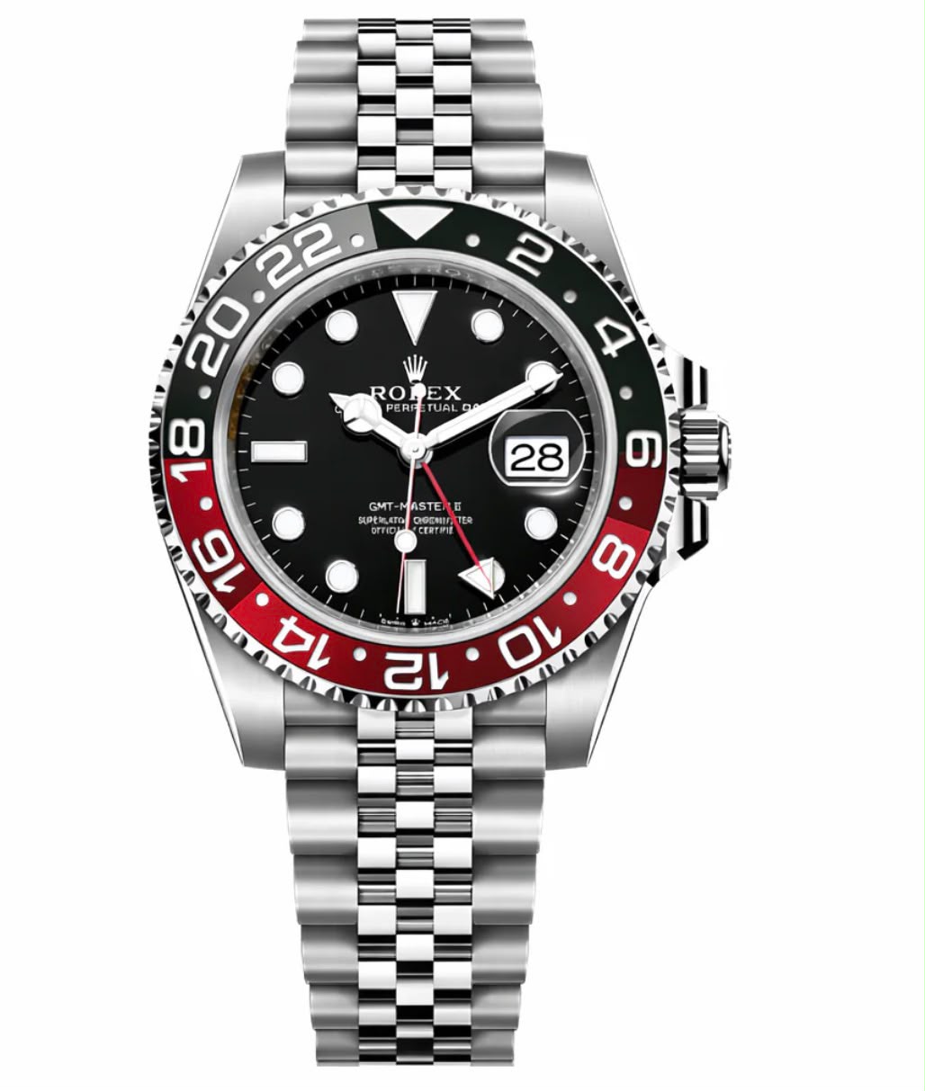 Luxury Rolex Silver GMT Men's Watch