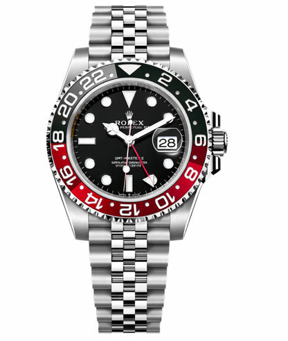 Luxury Rolex Silver GMT Men's Watch