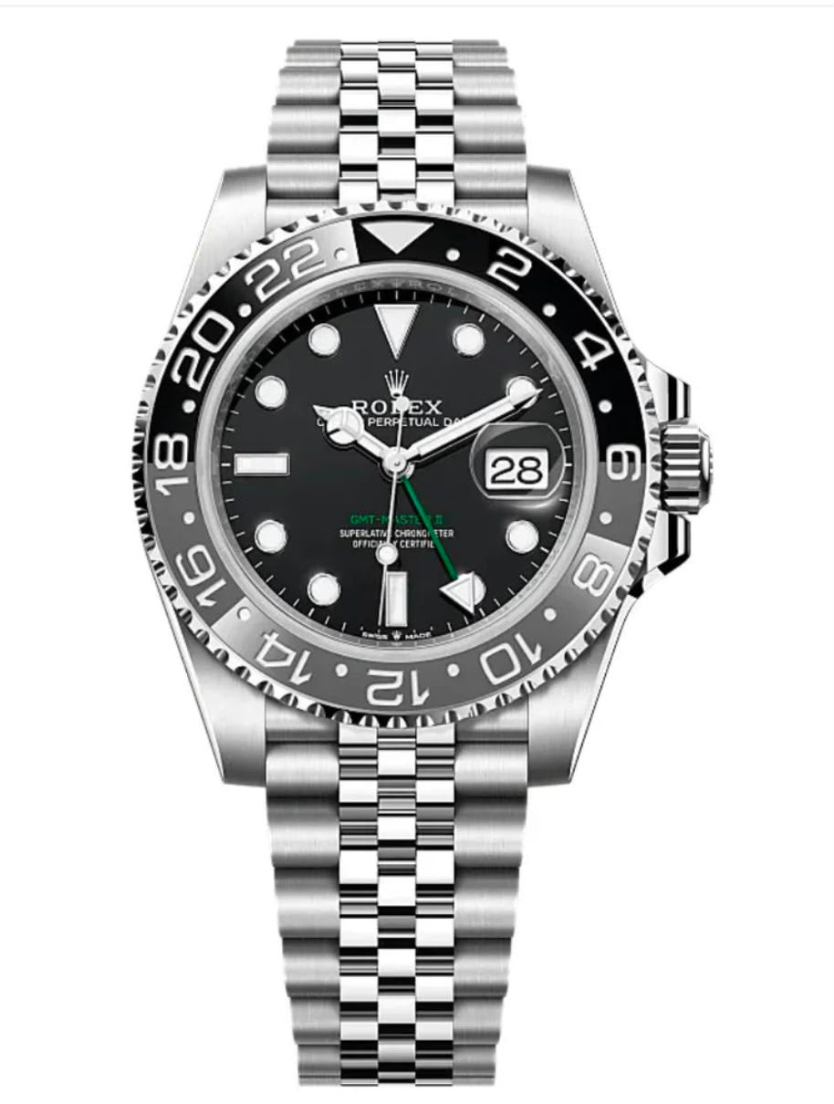 Luxury Rolex Silver GMT Men's Watch