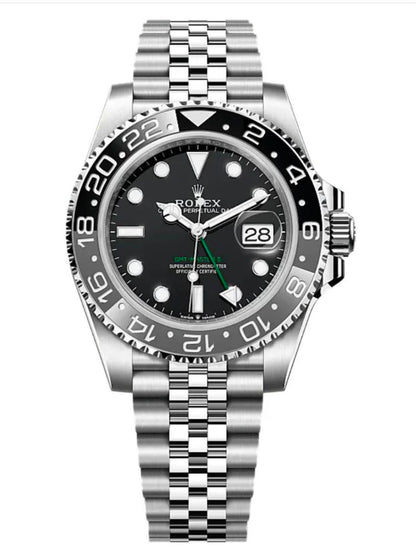 Luxury Rolex Silver GMT Men's Watch