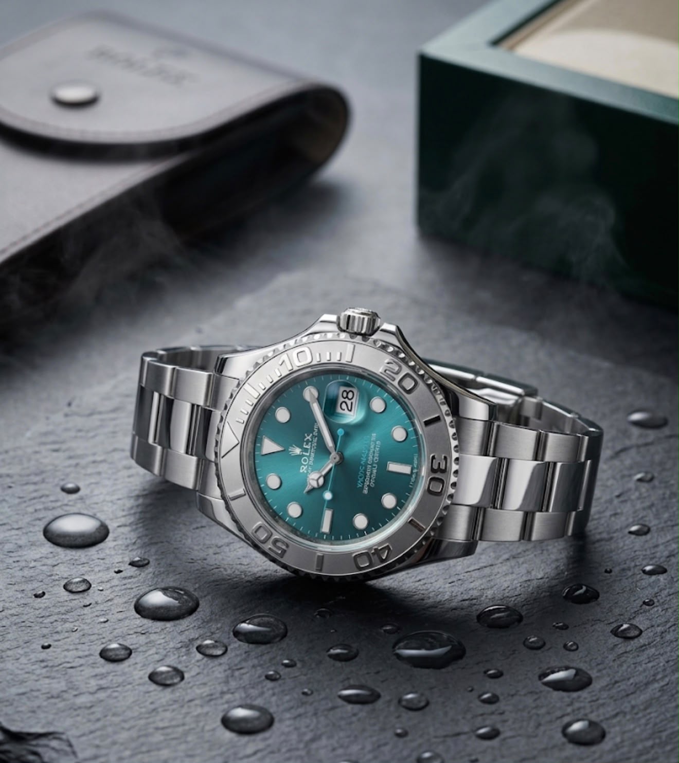 Luxury Rolex Turquoise Dial Men's Watch