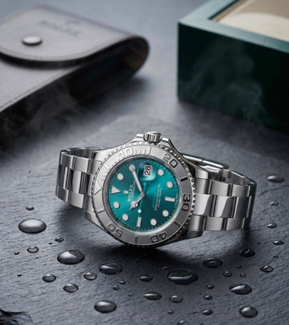 Luxury Rolex Turquoise Dial Men's Watch