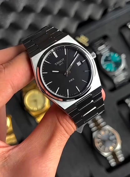 Tissot PRX Black Dial Stainless Steel Watch