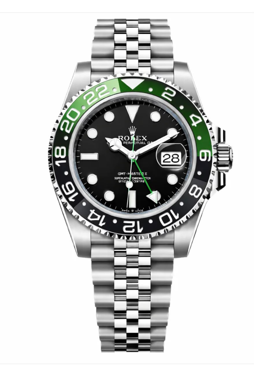 Luxury Rolex Silver GMT Men's Watch