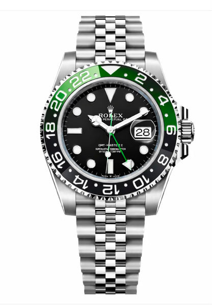 Luxury Rolex Silver GMT Men's Watch